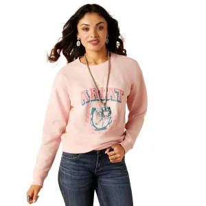 Ariat Women's College Sweatshirt - Blushing Rose