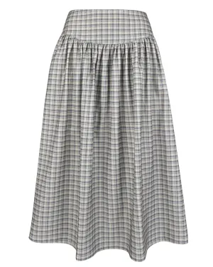 Ease Maxi Skirt - Faded Blue Flannel