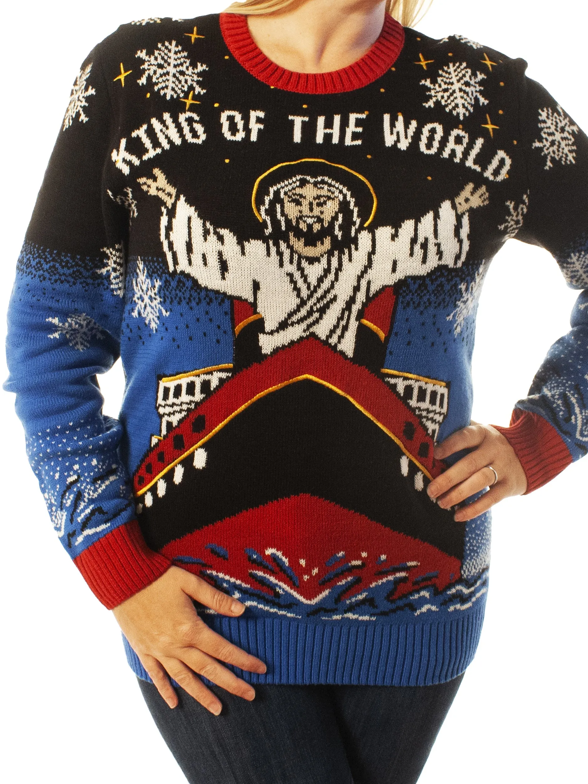 Jesus King Of The World Ugly Christmas Sweater - Xmas Gifts For Him Or Her - Jesus Christ Sweater - Christian Shirts Gifts Idea