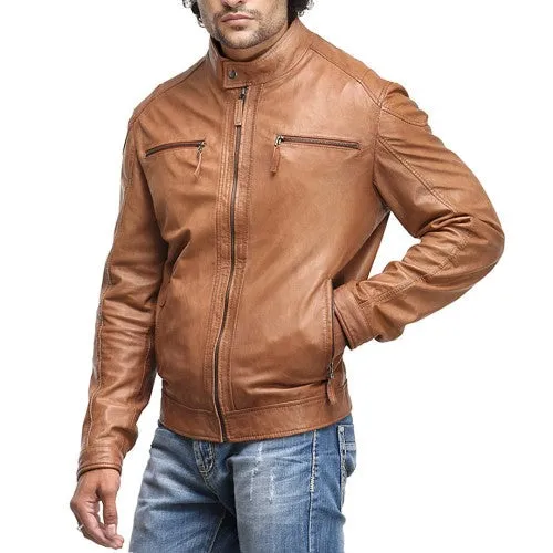 Men Biker Leather Jackets: Rohnny