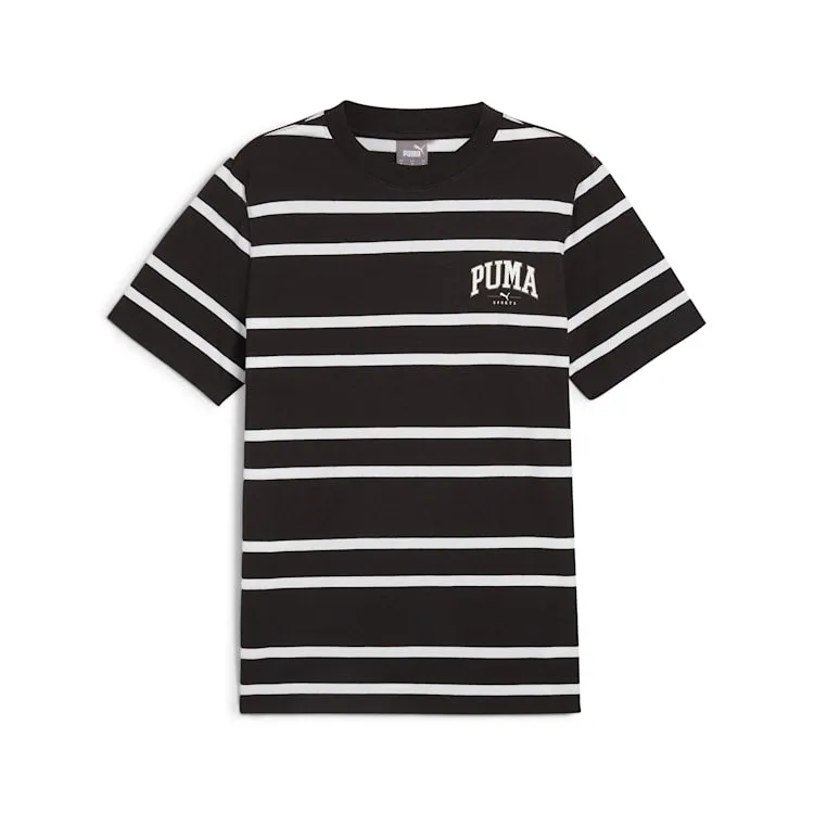 PUMA MEN'S SQUAD STRIPE BLACK TEE