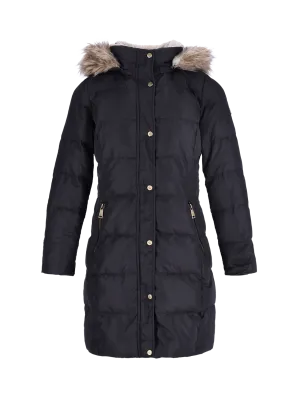 trimmed-hood padded coat