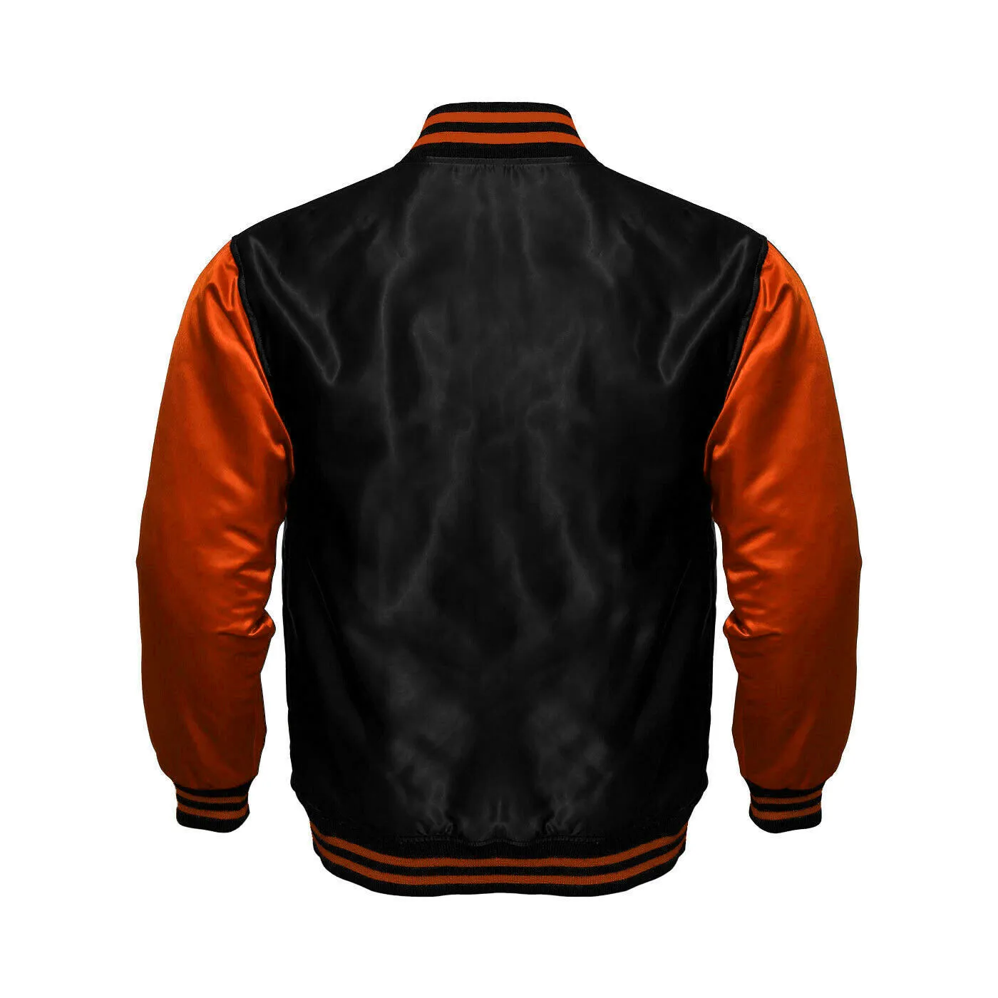 Women Satin Jacket Black/Orange